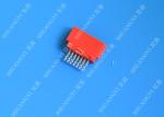 Red 1.27mm ESATA Port Connector , Crimp Type Electronics Male ESATA Connector
