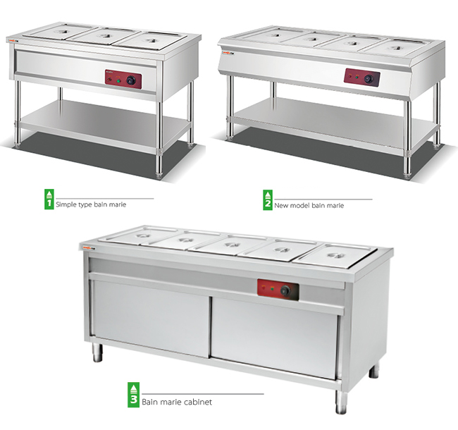 Electric Simple Type Bain Marie Cabinet Stainless Steel Food Warmer Insulation Soup Pool