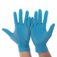 Buy cheap Medical Examination Disposable Protective Gloves Nitrile Black White Blue product