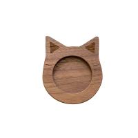 Buy cheap American Style Cat Shape Wooden Coaster Customized Logo Cute Animal Coasters product