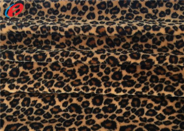 Buy cheap Leopard Printed 100% Stretch Polyester Fabric 1MM Velboa Fabric Eco Friendly from wholesalers