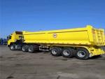 40-80 Ton Hydraulic Rear Dump Tipper Trailer 3 Axles Tipper Semi Truck Tipping