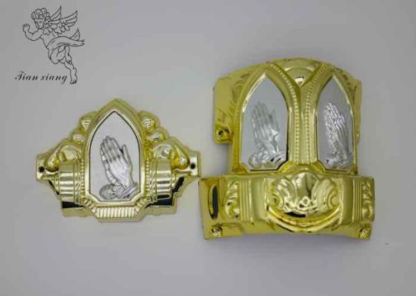 Buy cheap PP Virgin Casket Accessories Copper And Silver With Praying Hands from wholesalers