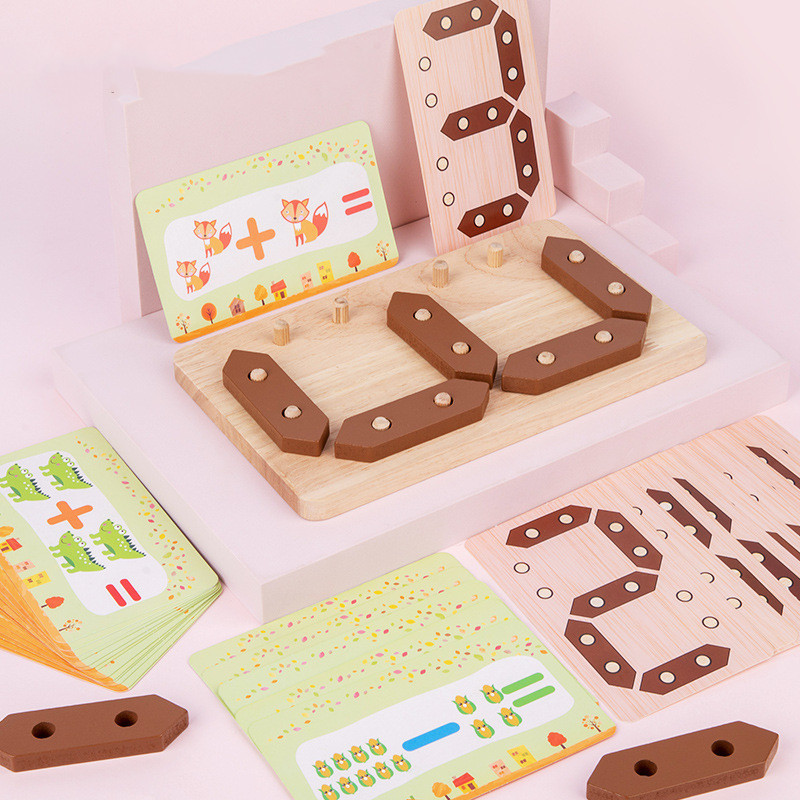 Kids Mathematics Enlightenment Wooden Jigsaw Puzzle Toy