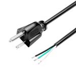 High Quality American Power Cord 3 Pin Black Pvc 3 Prong Pure Copper Spot 18awg