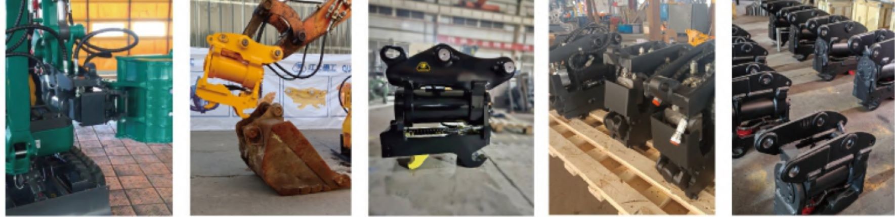 Dual Safety Locking Excavator Attachment 180 Degree Tilting Quick Coupler For Excavator