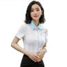 Buy cheap Short Sleeve Ladies Office Dresses / Summer Elegant Waist Tie Round Collar Women Business Dress from wholesalers