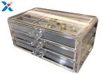 Clear Acrylic Makeup Organiser , Acrylic Jewelry Display Box With Velvet