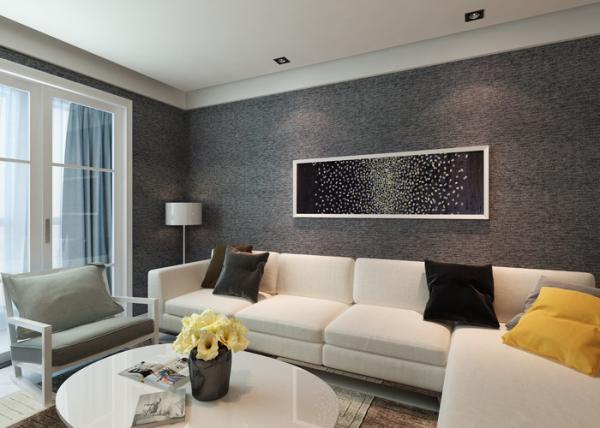 Quality House Decoration Removable Vinyl Black Embossed Wallpaper for Bedrooms for sale