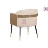 Buy cheap Solid Wood Leg Leather Upholstered Arm Dining Chair from wholesalers