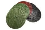 Abrasion Resistant Diamond Resin Polishing Pads Installed On Portable Grinding