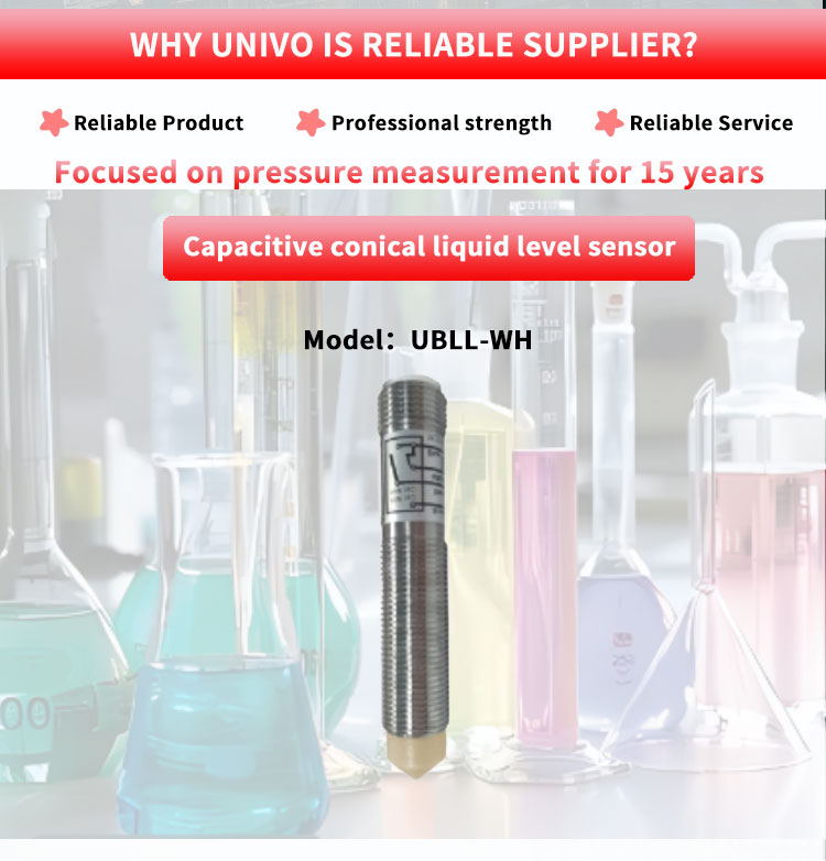 24VDC Capacitive Conical Liquid Level Sensor For High Liquid Level Change Detection