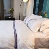 Buy cheap Two - Tone Jacquard Duvet Cover Set , Hotel Bed Linen 100% Cotton White Blue from wholesalers