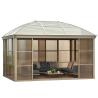 Buy cheap Powder Coated Aluminium Frame Glass Gazebo Sunroom With Galvanized Top from wholesalers