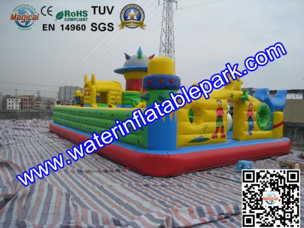 Buy cheap Funny Inflatable Amusement Park / Mobile Inflatable Fun City Bouncer from wholesalers