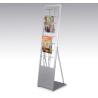 Buy cheap Vertical Stand Up Postcard Display Rack / Flyer Display Racks Silver Color from wholesalers