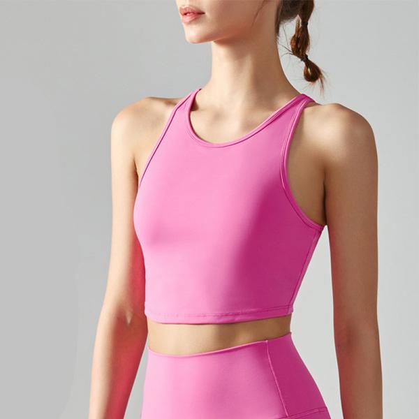 Buy cheap Boat Neck Recycled Womens Sports Bra High Impact Workout Underwear from wholesalers
