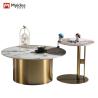 Buy cheap Contemporary Minimalist Metal Style Coffee Table Small Modern Rock Plate Rack for Living Room Bedroom Hotel Home Use Tea Serving from wholesalers