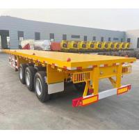 Buy cheap ABS Anti-lock Braking System 3 Axle Flatbed Semi Trailer for Container product