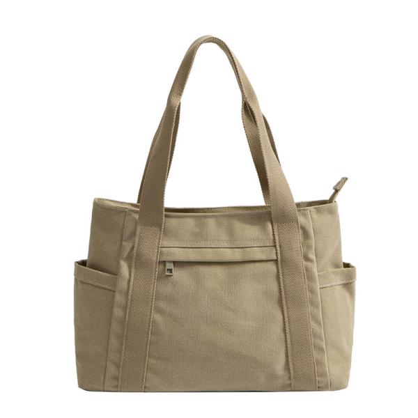 Buy cheap Fashion Women Canvas Shopping Bag Ladies Casual Shoulder Handbag Reusable Large Capacity Eco-Friendly Tote Bag from wholesalers