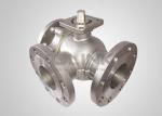 Buy cheap Cast Steel 3-way Ball Valve Stainless Steel L-port T-port Anti-static from wholesalers