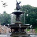 BLVE Bronze Angel Statue Pool Water Fountain Large Outdoor Sculptures Garden