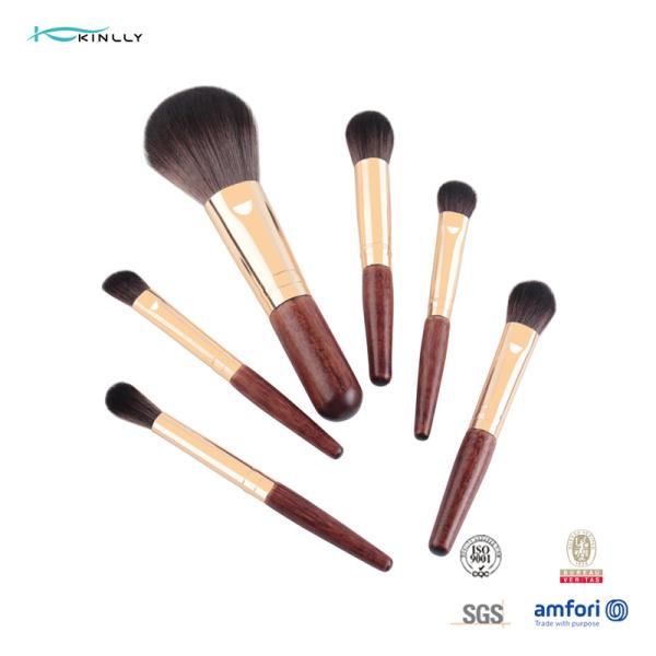 Buy cheap 8PCS Makeup Gift Brush Cosmetic Set With Synthetic Hair Rose Gold Ferrule from wholesalers