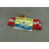 Buy cheap Customized Swimming Sports Medals , Gold Plating Ribbon Medals By Brass Die Struck from wholesalers