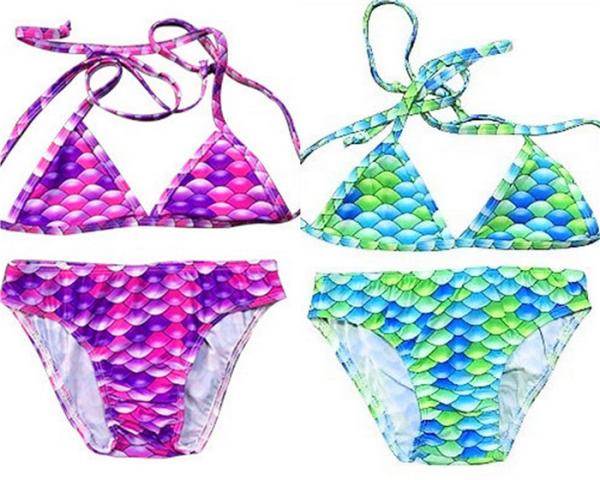 Buy cheap Children Mermaid Swimsuit Bikini 80% Polyester 20% Spandex With 4 Ways Stretchy from wholesalers