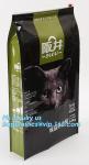 Side Gusset Plastic Aluminum Foil plastic Pet dog Food Bag with slider zipper,