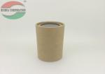 Small Brown Kraft Paper Tubes For tea Packing With PVC Window On The Lid