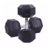 Buy cheap Commercial Weight Lifting Dumbbell Set Man Fitness Black Rubber Hex Dumbbell Sets High Quality Cast Iron Hex Rubber Dumbbell from wholesalers