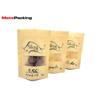 Buy cheap Resealable Kraft Paper Food Bags Stand Up Zipper Plastic Snack Packaging With product