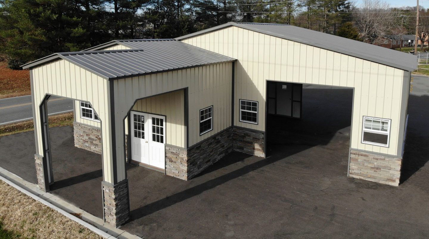 Steel Structure Car Parking Lot 30x40ft Steel Garden Buildings Double Car Garage