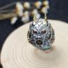 Buy cheap Sterling Silver Brass 2 Tone Dragon Head Engraved Vintage Ring for Men(059118) from wholesalers