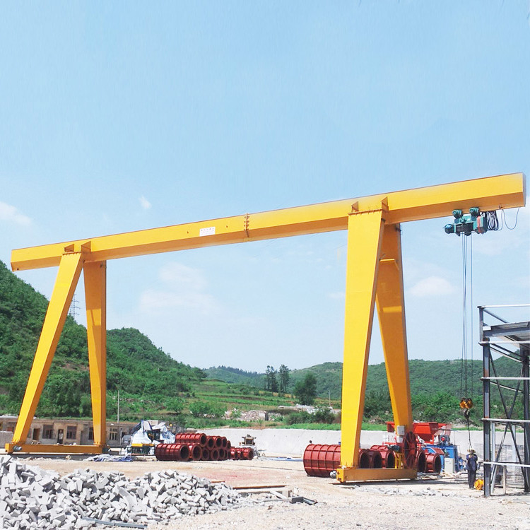 15 Ton MH Type Hoist Single Girder Portal Crane 15M Span Rail Operated