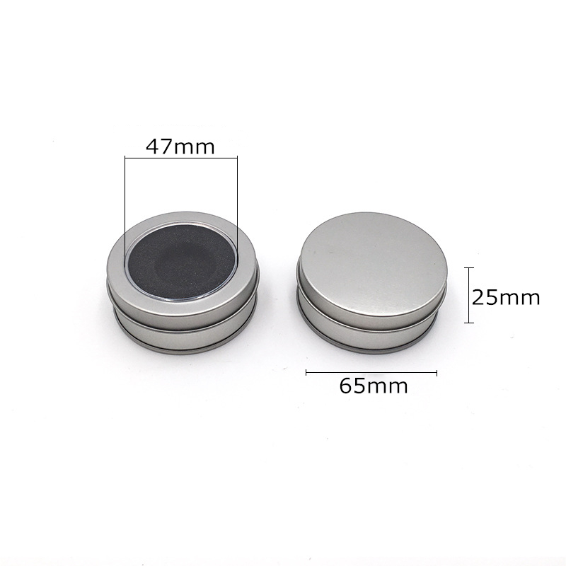 Cylinder Rustproof Printed Tin Boxes Multipurpose With PVC Window
