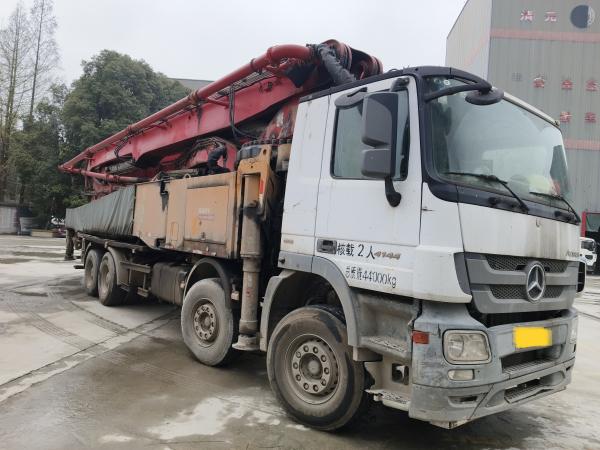Red and Yellow SANY 56M Mobile Concrete Pump Total Weight 34600kgs for Stable