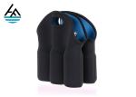 Black Neoprene Wine Tote Bag / Bottle Cooler Bag Carrier 2 Bottle And 3 Bottle