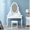 Buy cheap Noble White Solid Wood Tripod With Mirror 62.6INCH Bedroom Dressing Table from wholesalers