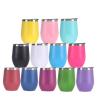 Buy cheap Egg Shaped 12 Oz Vacuum Insulated Tumbler Custom Stainless Steel Wine Tumbler With Leakproof Lid Keeping Drink Hot Cold 3-6 Hours Considerate Design from wholesalers