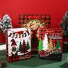 Buy cheap Red Lattice Santa Claus Gift Packaging ECO Friendly Paper Bag 33*9*7cm from wholesalers