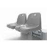 Buy cheap Plastic Football Stadium Bracket Mounted Gym Bleacher Seats With Middle Back from wholesalers