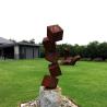 Buy cheap Modern Cube Shape Corten Steel Sculpture Rusty Garden Statues from wholesalers