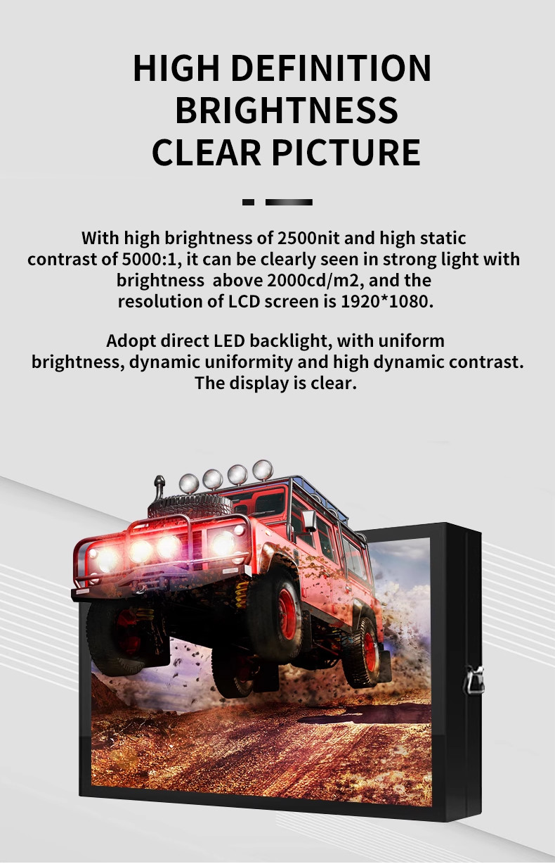 Customizable Outdoor Lcd Digital Signage With Ac 110-240v