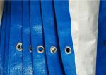 Anti UV Multiple Use Tarpaulin Sheet Durable Blue Laminated Woven Fabric