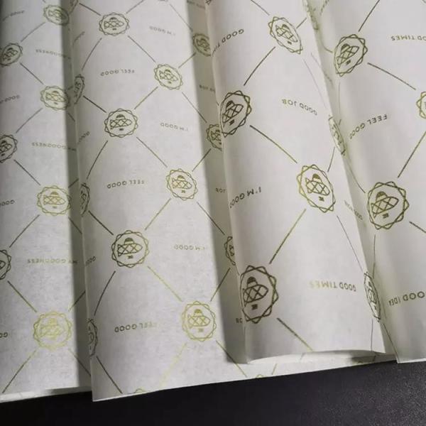 Buy cheap Gold Logo Acid Free Fancy Art Paper Greeting Card Offset Kraft Tissue Packaging Paper from wholesalers