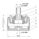 W02 358 3001 Firestone Air Bags With Wear Resistant Copper Screw Holes For