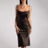 Buy cheap Luxury MIDI Satine Milk Silk Dress Yellow Knitted For Women from wholesalers