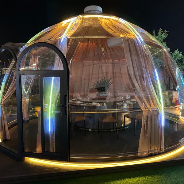 Buy cheap Prefab Cabin House Restaurant Home Transparent Bubble Glamping Dome Dome Tent House from wholesalers